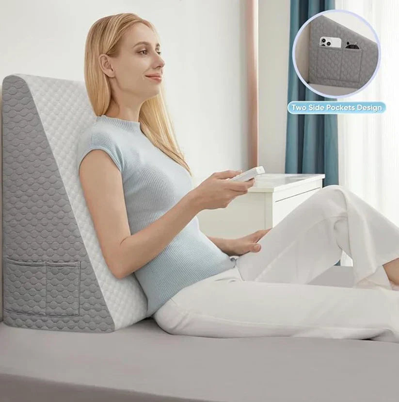 Wedge Pillow for Sleep Apnea | Elevates Head, Reduces Snoring & Acid Reflux for Restful Sleep