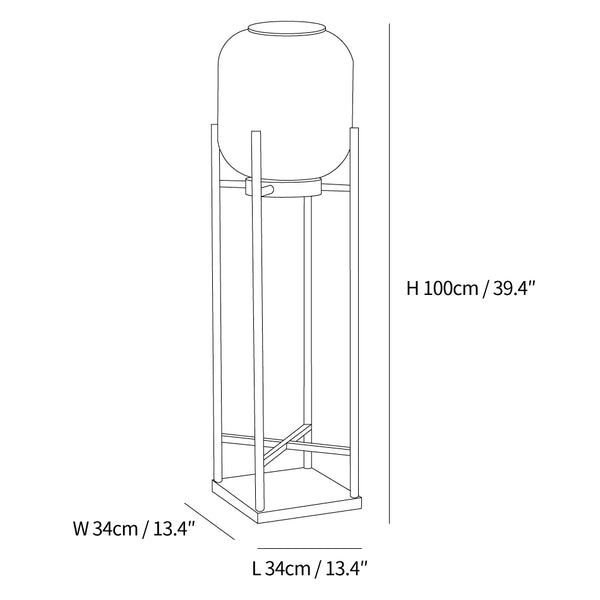 Solar Floor Lamp Lantern - Waterproof LED Outdoor Lighting for Patios, Gardens, and Backyards