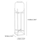 Solar Floor Lamp Lantern - Waterproof LED Outdoor Lighting for Patios, Gardens, and Backyards