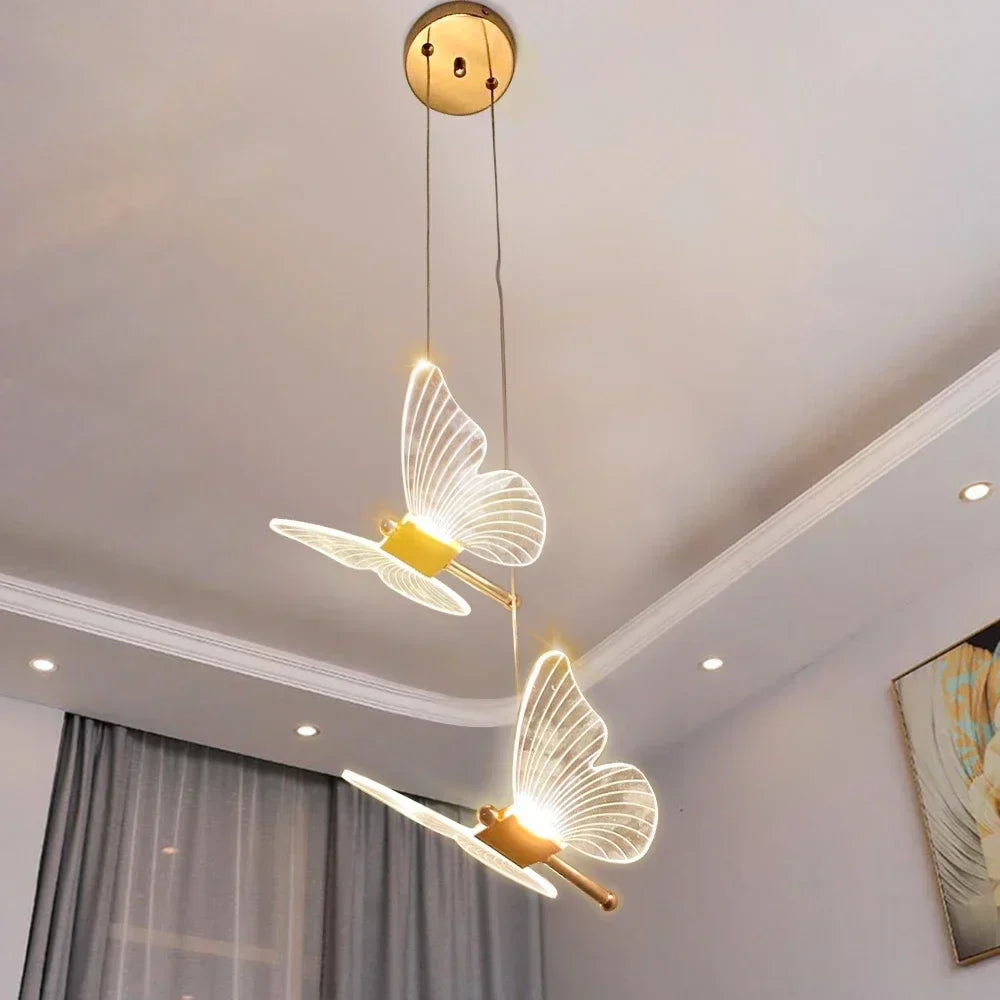 FlutterGlow - LED Butterfly Pendant Lights