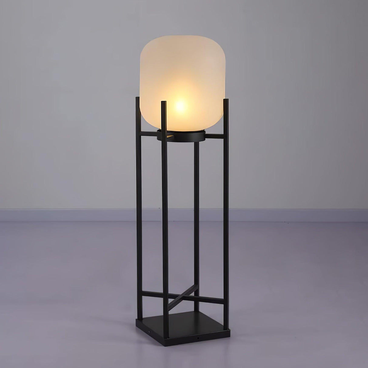 Solar Floor Lamp Lantern - Waterproof LED Outdoor Lighting for Patios, Gardens, and Backyards