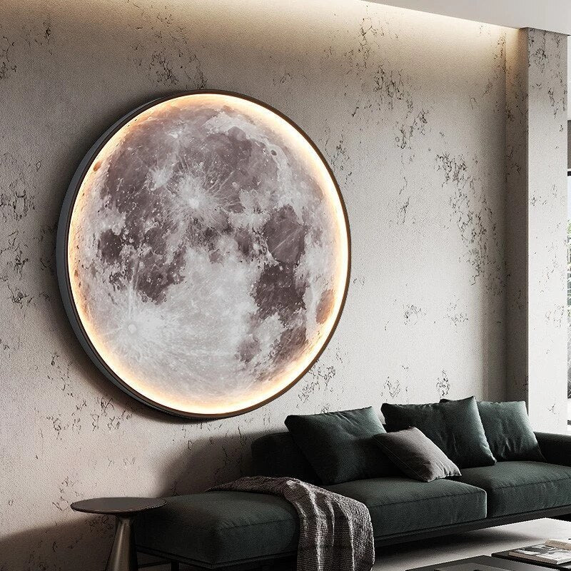 LED Moon Lamp - 3D Printed Night Light with Adjustable Brightness for Bedroom Decor & Relaxation