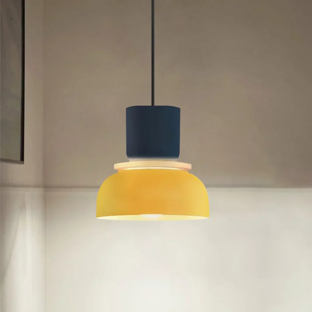 Nordic Color Block Pendant Light Fixture - Modern Hanging Lamp for Kitchen & Dining Room