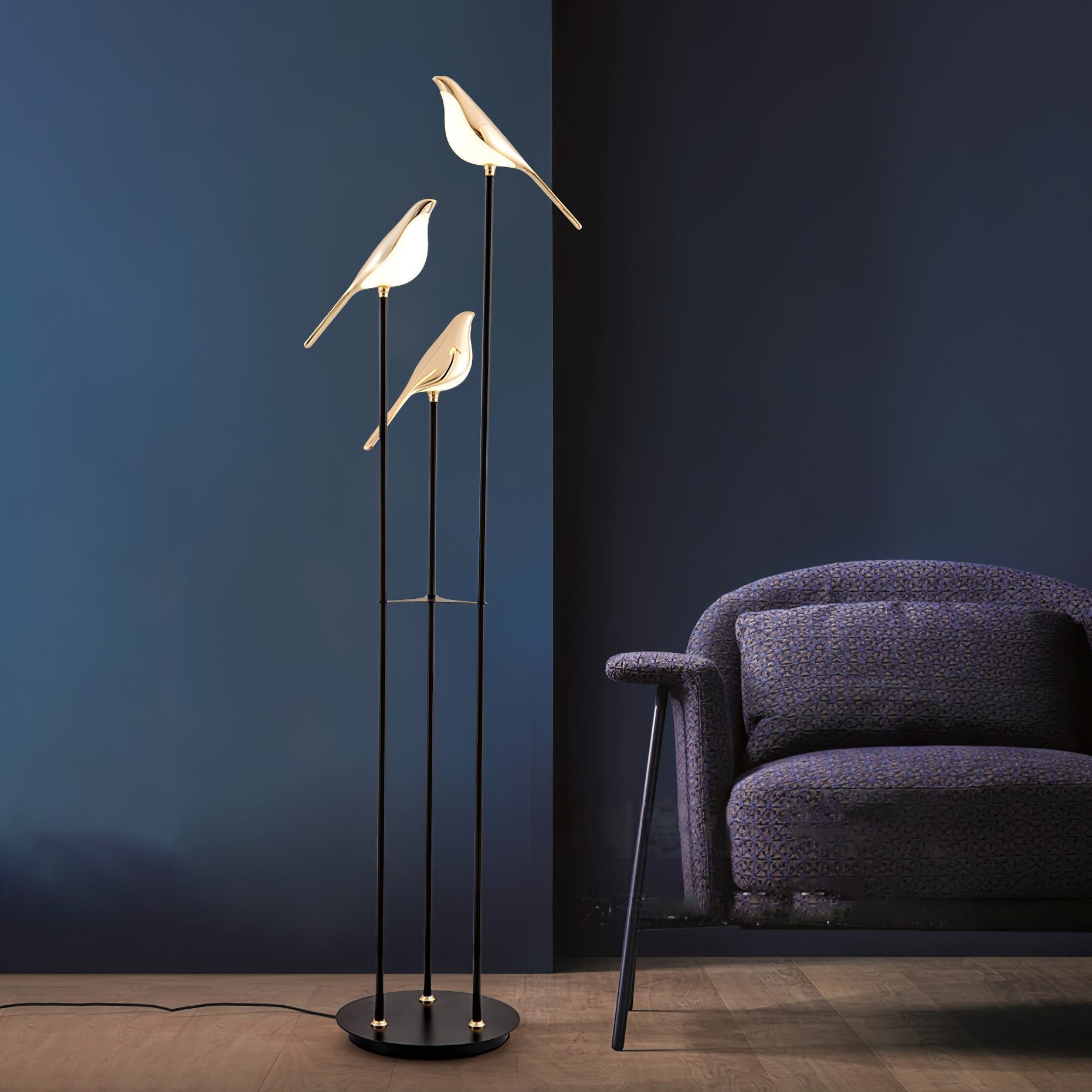 LED Torchiere Floor Lamp with Adjustable Height and Soft Light for Living Room & Bedroom Use