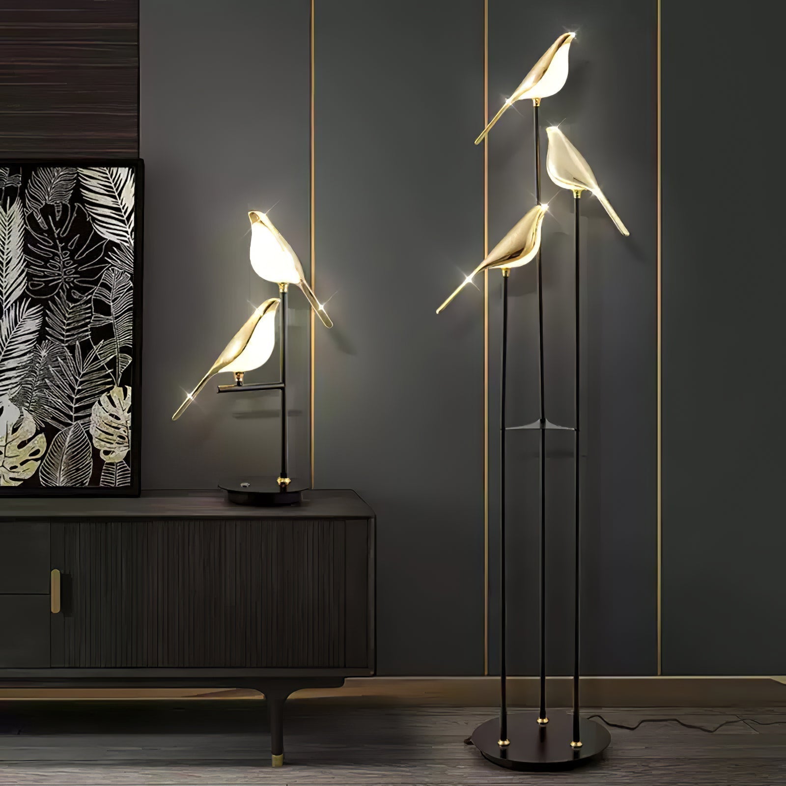 LED Torchiere Floor Lamp with Adjustable Height and Soft Light for Living Room & Bedroom Use