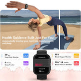 FITVII HM57 Health & Fitness Tracker (Answer/Make Calls), Smart Watch with HR+BP+SPO2 Monitor