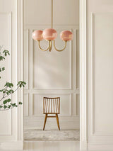 LED Marshmallow Chandelier Light Fixture - Modern White Pendant Lighting for Dining Room & Living Room Decor