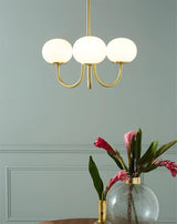 LED Marshmallow Chandelier Light Fixture - Modern White Pendant Lighting for Dining Room & Living Room Decor