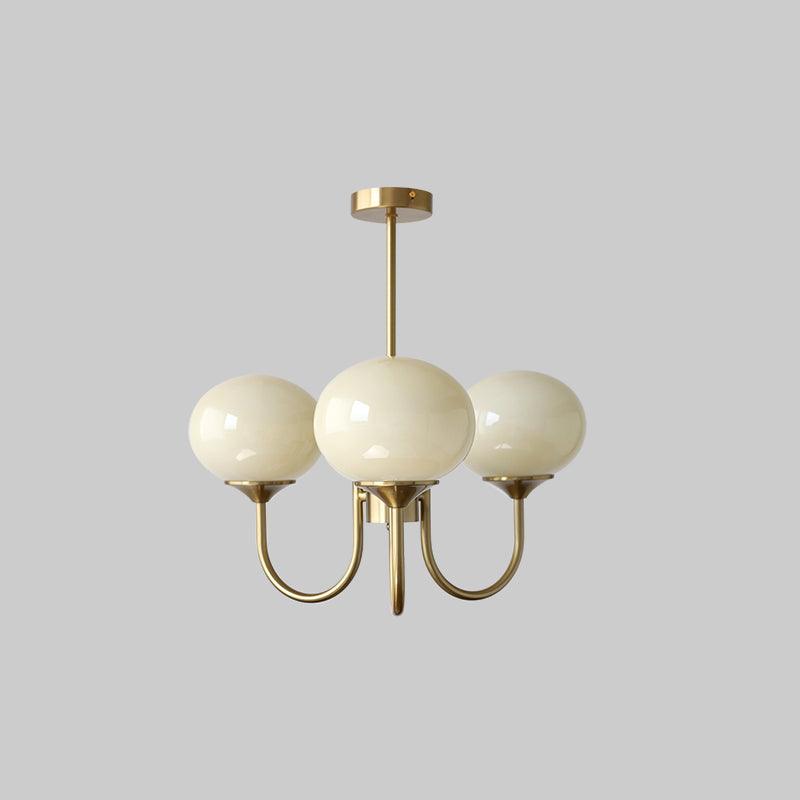 LED Marshmallow Chandelier Light Fixture - Modern White Pendant Lighting for Dining Room & Living Room Decor
