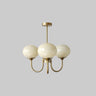 LED Marshmallow Chandelier Light Fixture - Modern White Pendant Lighting for Dining Room & Living Room Decor