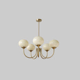 LED Marshmallow Chandelier Light Fixture - Modern White Pendant Lighting for Dining Room & Living Room Decor