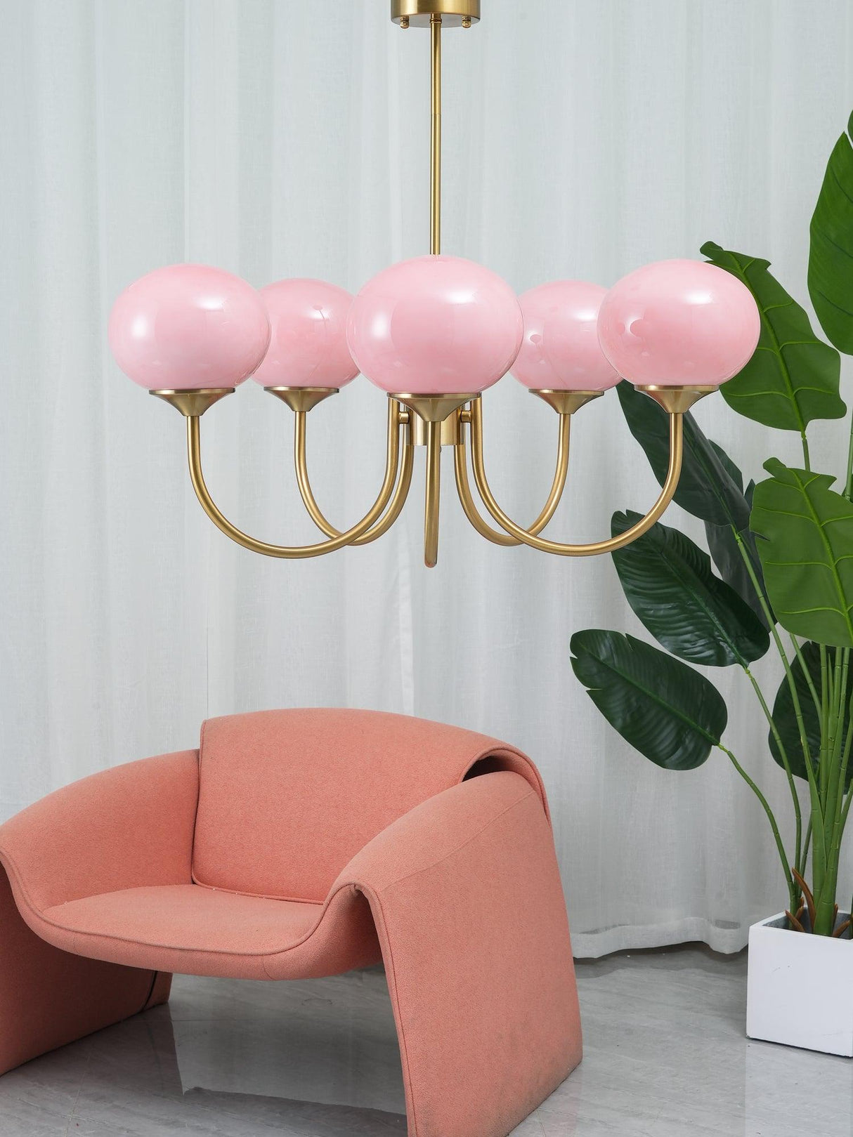 LED Marshmallow Chandelier Light Fixture - Modern White Pendant Lighting for Dining Room & Living Room Decor