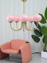LED Marshmallow Chandelier Light Fixture - Modern White Pendant Lighting for Dining Room & Living Room Decor
