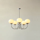 LED Marshmallow Chandelier Light Fixture - Modern White Pendant Lighting for Dining Room & Living Room Decor