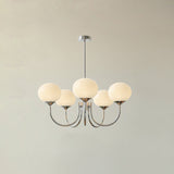 LED Marshmallow Chandelier Light Fixture - Modern White Pendant Lighting for Dining Room & Living Room Decor