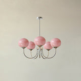 LED Marshmallow Chandelier Light Fixture - Modern White Pendant Lighting for Dining Room & Living Room Decor
