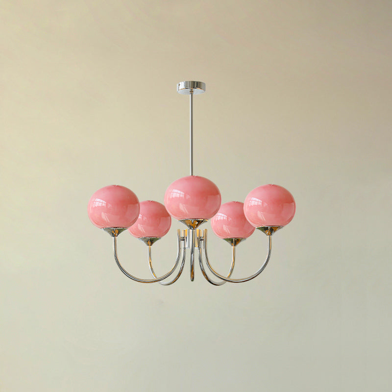 LED Marshmallow Chandelier Light Fixture - Modern White Pendant Lighting for Dining Room & Living Room Decor