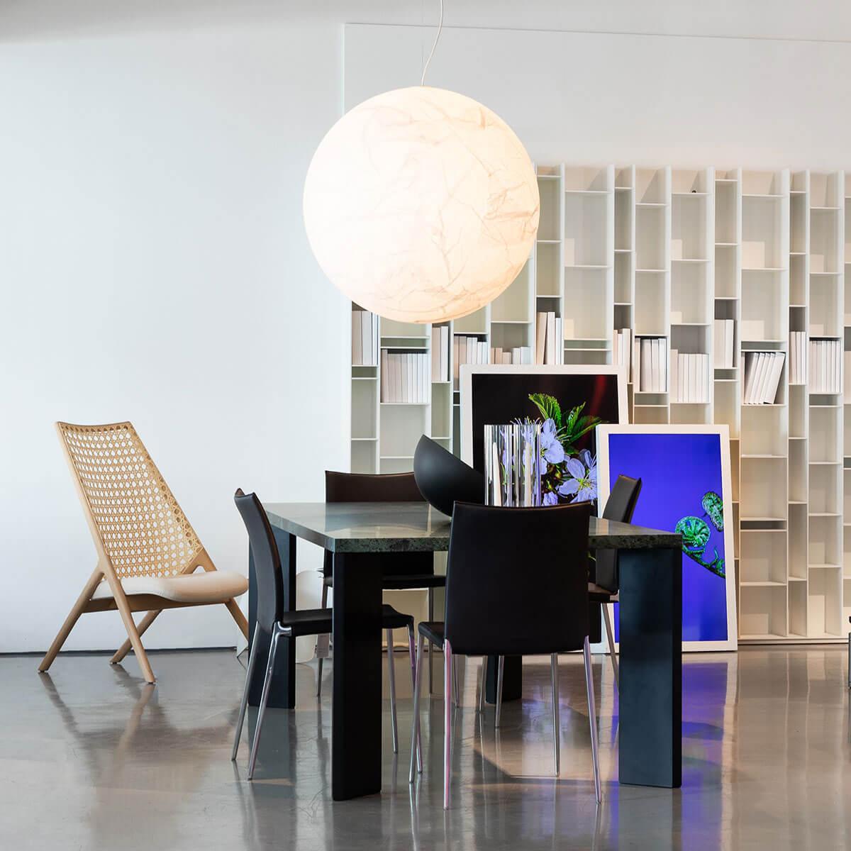 Moon Silk Pendant Lamp - Modern Hanging Light Fixture for Living Room & Dining Room Decor