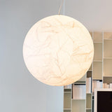 Moon Silk Pendant Lamp - Modern Hanging Light Fixture for Living Room & Dining Room Decor