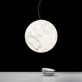 Moon Silk Pendant Lamp - Modern Hanging Light Fixture for Living Room & Dining Room Decor