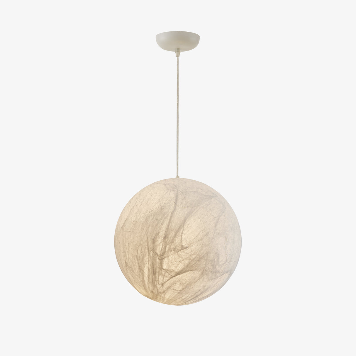 Moon Silk Pendant Lamp - Modern Hanging Light Fixture for Living Room & Dining Room Decor