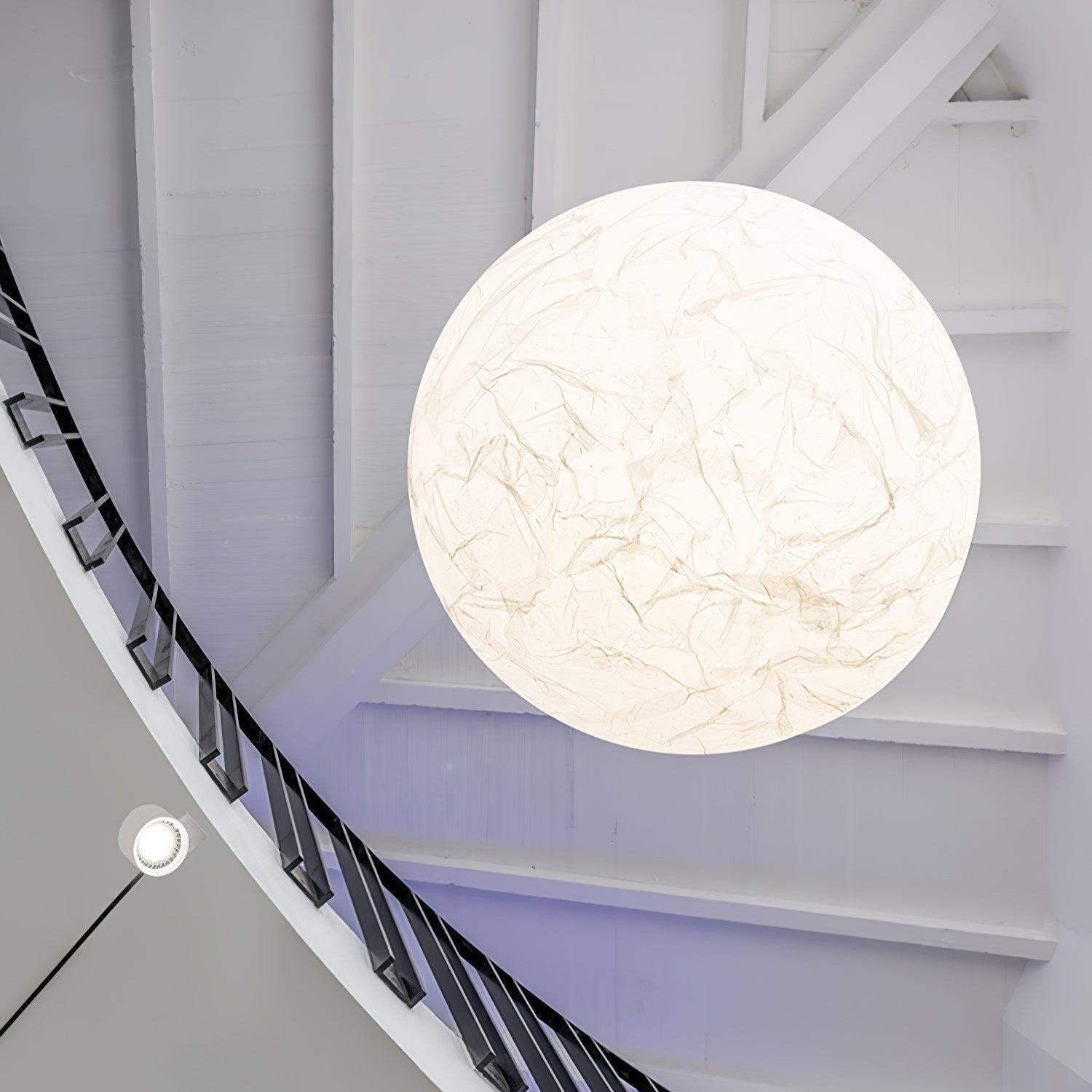 Moon Silk Pendant Lamp - Modern Hanging Light Fixture for Living Room & Dining Room Decor