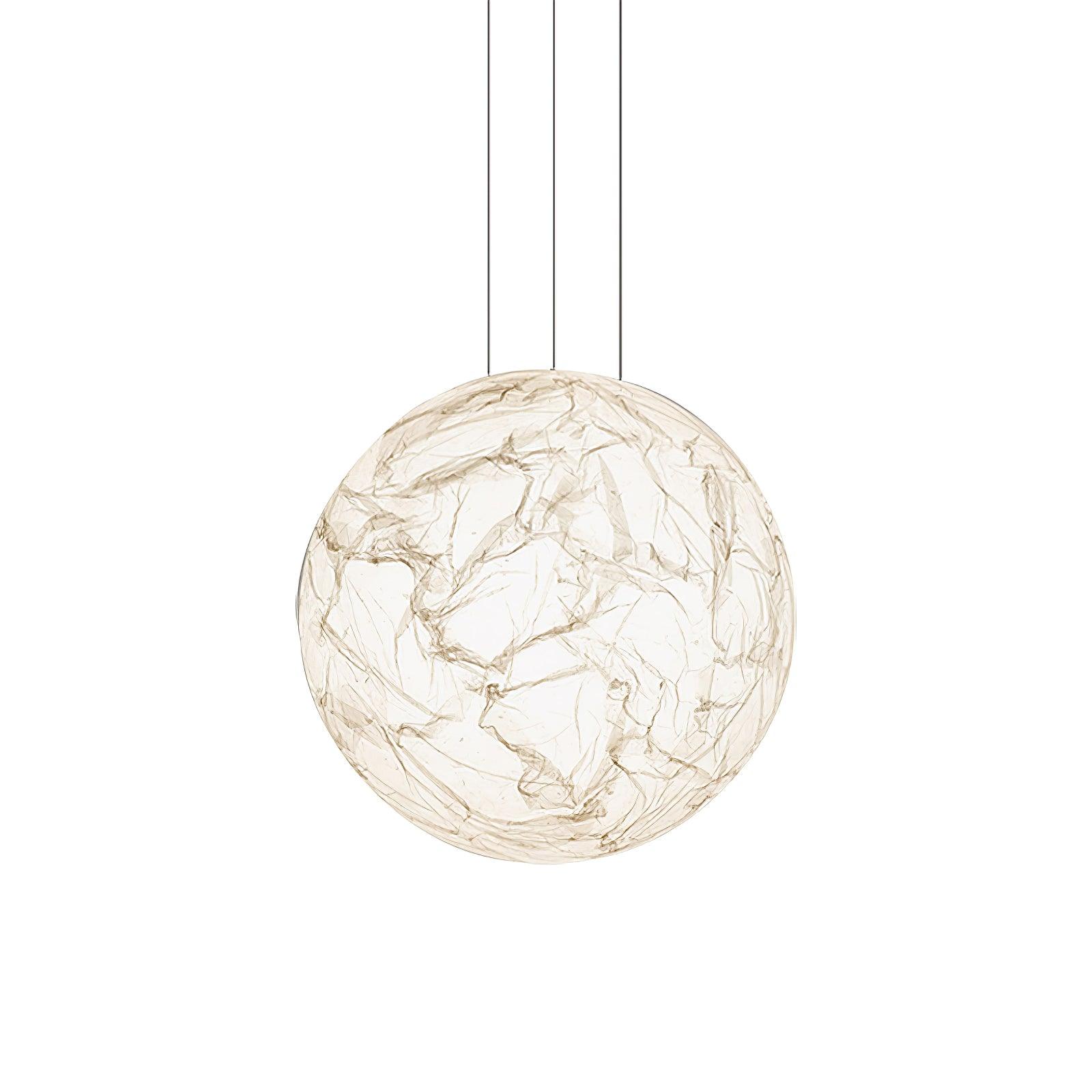 Moon Silk Pendant Lamp - Modern Hanging Light Fixture for Living Room & Dining Room Decor