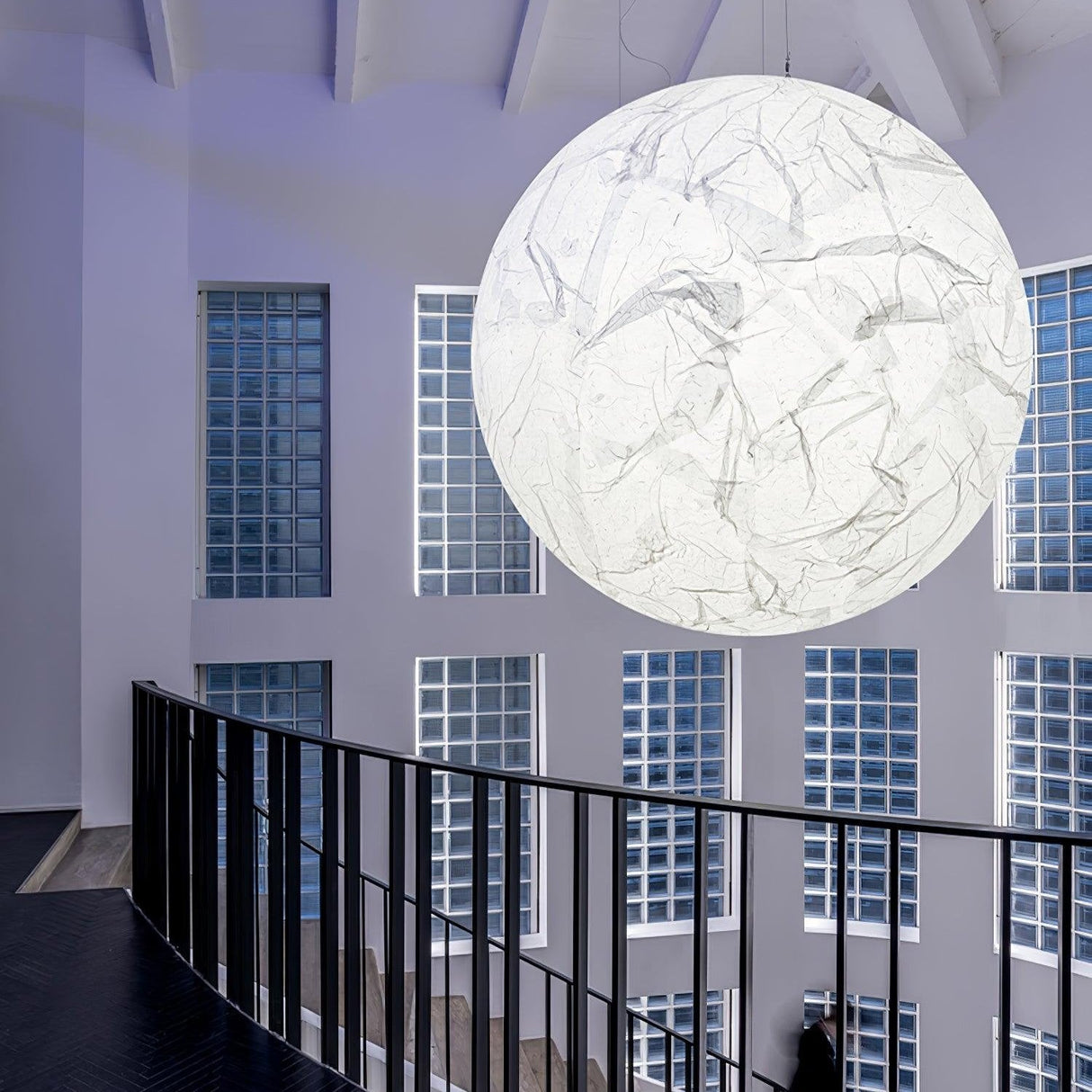Moon Silk Pendant Lamp - Modern Hanging Light Fixture for Living Room & Dining Room Decor
