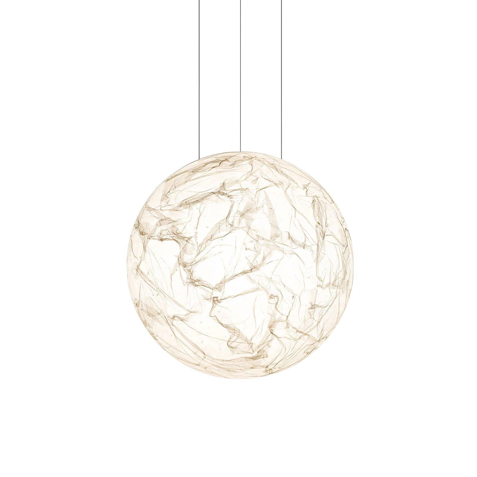 Moon Silk Pendant Lamp - Modern Hanging Light Fixture for Living Room & Dining Room Decor