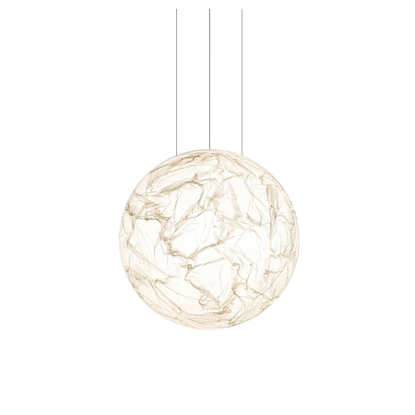 Moon Silk Pendant Lamp - Modern Hanging Light Fixture for Living Room & Dining Room Decor