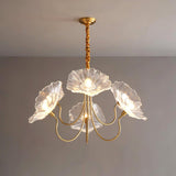 Murano Glass Flower Chandelier with Colorful Petals for Living Room, Dining Room & Entryway Lighting