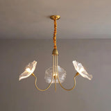Murano Glass Flower Chandelier with Colorful Petals for Living Room, Dining Room & Entryway Lighting