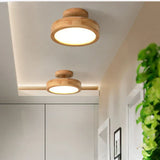 Nordic Glow - Round Scandinavian Solid Wood Ceiling Lamp