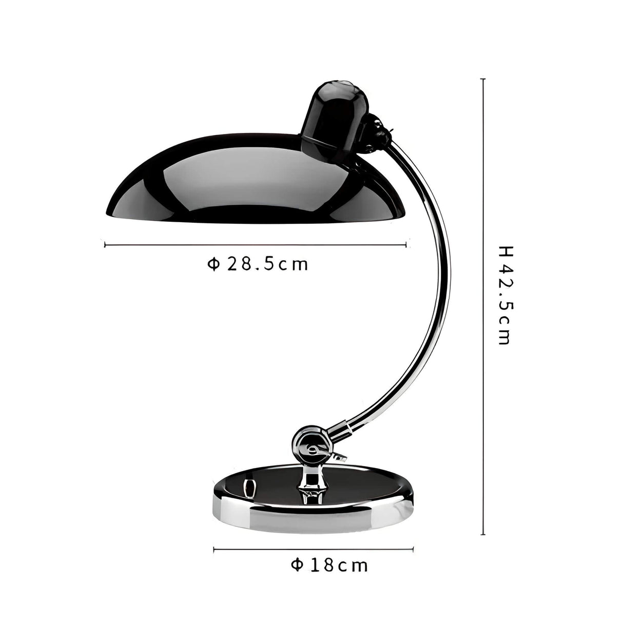 Minimalist Table Lamp | Scandinavian Design, Metal & Wood for Living Room, Bedroom or Office