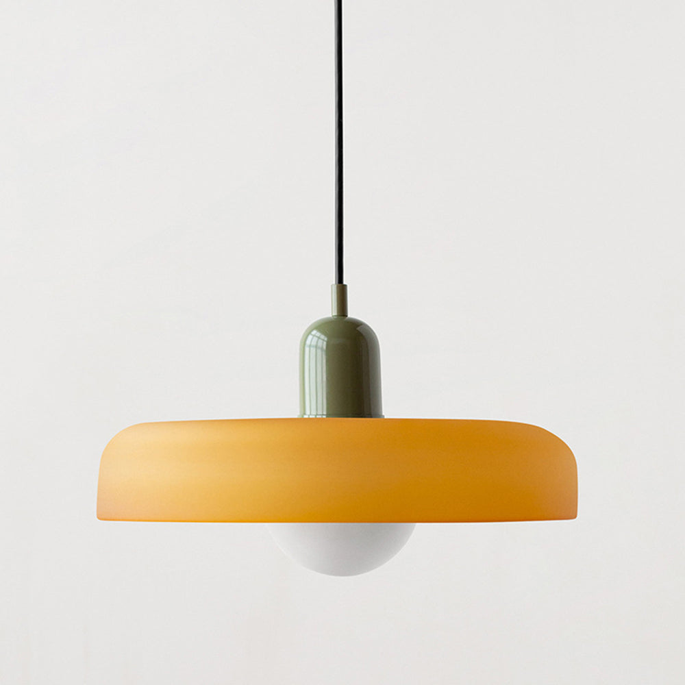 Scandi Bauhaus Pendant Light – Stylish Orange Ceiling Lamp for Contemporary Spaces