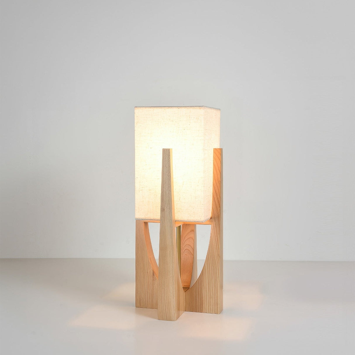 Japanese Style Walnut Floor Lamp - Solid Wood Design for Living Room & Bedroom Lighting