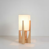 Japanese Style Walnut Floor Lamp - Solid Wood Design for Living Room & Bedroom Lighting