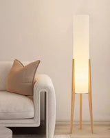 Solid Wood Walnut Floor Lamp - Modern Art Design for Living Room & Bedroom Lighting