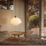 Elegant Art Deco White Glass Pendant Light – Ceiling Lamp for Hallways & Kitchens