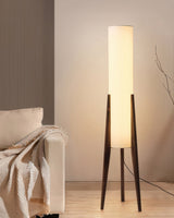 Solid Wood Walnut Floor Lamp - Modern Art Design for Living Room & Bedroom Lighting
