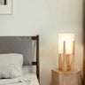 Japanese Style Walnut Floor Lamp - Solid Wood Design for Living Room & Bedroom Lighting