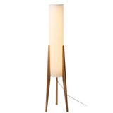 Solid Wood Walnut Floor Lamp - Modern Art Design for Living Room & Bedroom Lighting