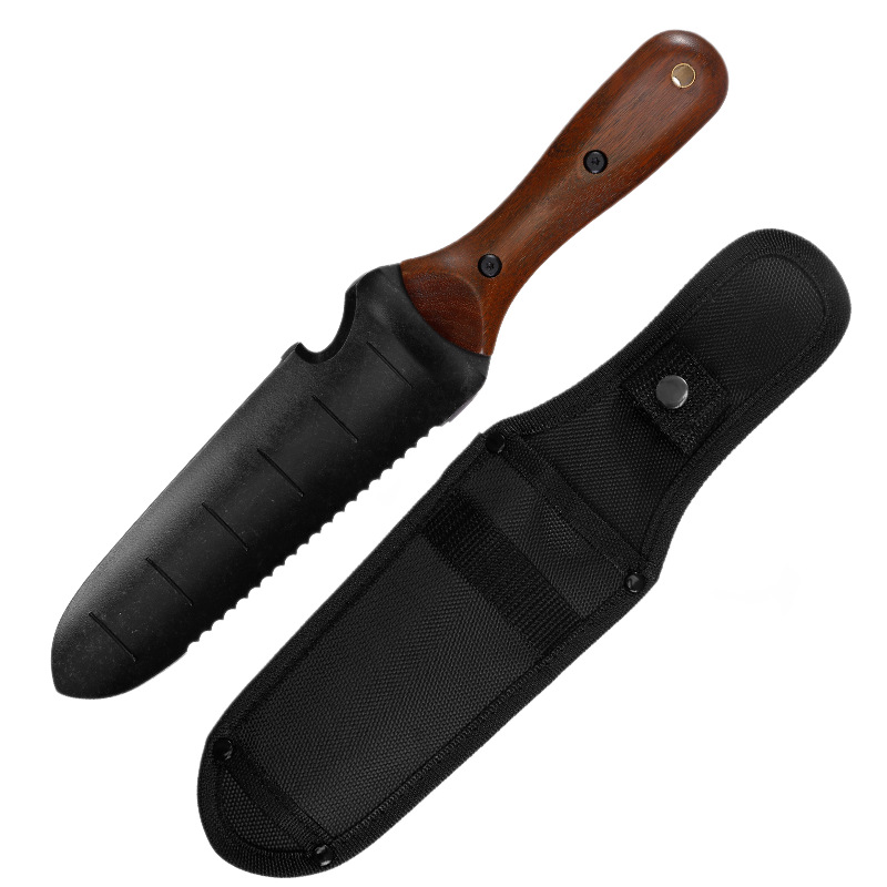 Hori Hori Classic Gardening Tool | Stainless Steel, Serrated Blade & Comfortable Walnut Handle for Digging and Weeding