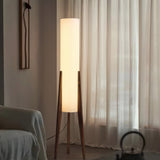 Solid Wood Walnut Floor Lamp - Modern Art Design for Living Room & Bedroom Lighting
