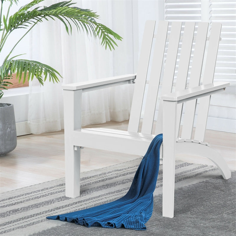 Adirondack Chair Acacia Wood Outdoor Patio Chair, Weather Resistant Campfire Chair for Lawn Seating