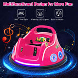 Electric Toddler Bumper Car with Remote Control, Flashing LED Light & Music, 12V Battery Powered Baby Ride on Bumper Toy Car