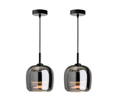 Nordic Black Glass Pendant Light Fixture - Modern Hanging Lamp for Kitchen Island & Dining Room