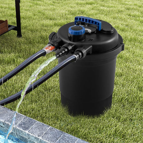 4000 Gallons Pond Pressure Bio Filter with 13W UV-C Light, Bio Balls & 4 Adapters for 1321 Gal Koi Fish Ponds & 2642 Gal Ornamental Ponds