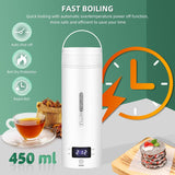 Portable Electric Travel Kettle with Auto Shut-Off - Compact 1L Water Boiler for Camping, Hiking, and Travel