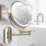 Magnified Rechargeable LED Makeup Mirror | Adjustable Brightness, up to 10x Magnification & Portable for Flawless Makeup Application